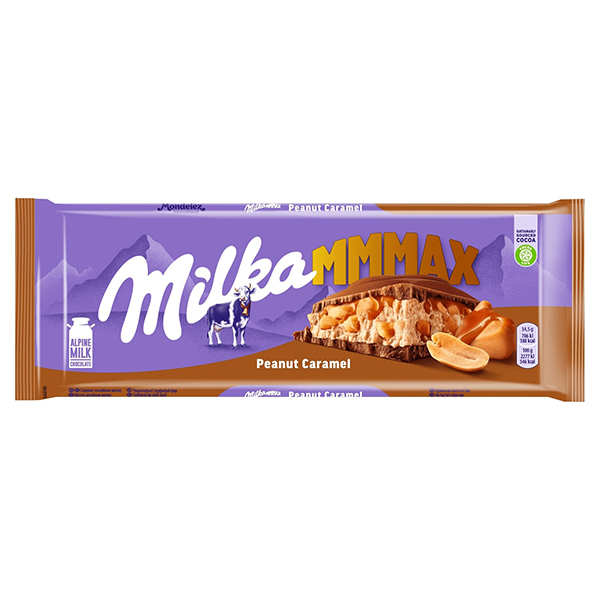 Milka шоколадная плитка молочный с арахисом в карамели